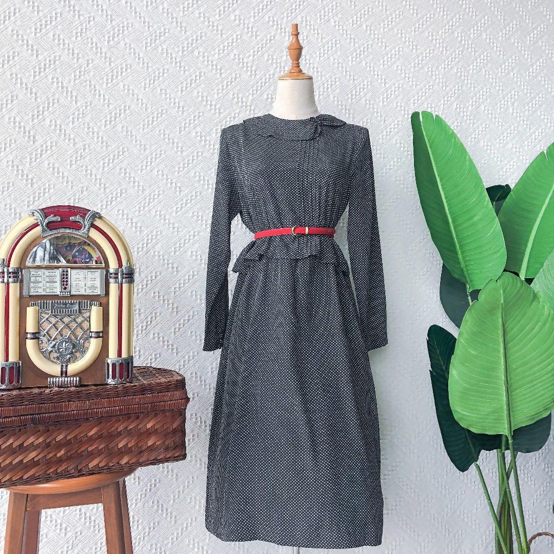 Uk8 10 Vintage Midi Dress Vd1706 Women S Fashion Clothes