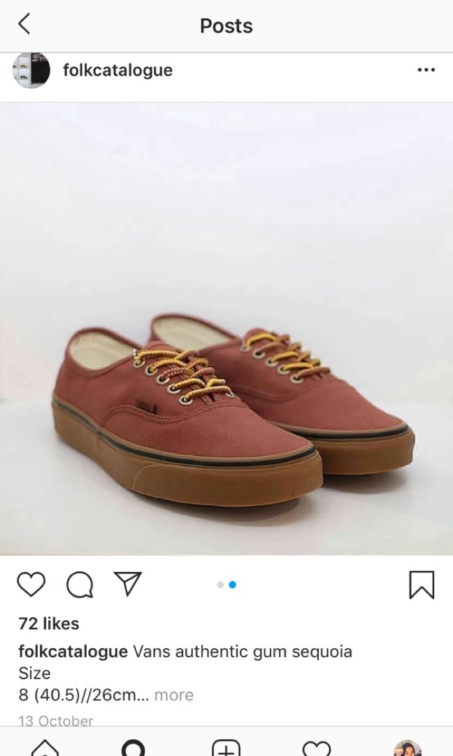 Vans gum cheap authentic sequoia