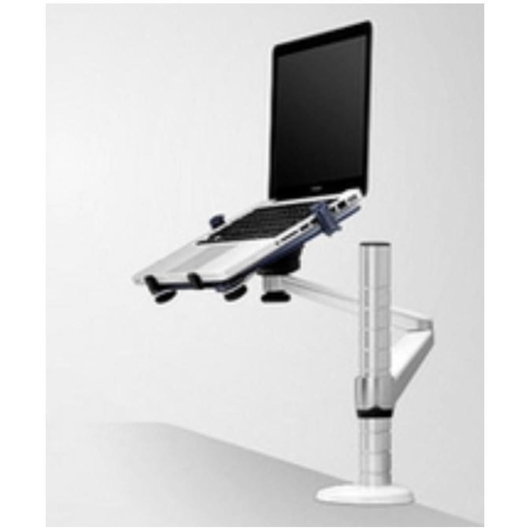 White Color Notebook Laptop Monitor Stand Mount Electronics Computer Parts Accessories On Carousell