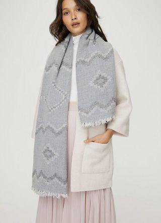 Aritzia Wilfred Diamond Mosaic Blanket Scarf