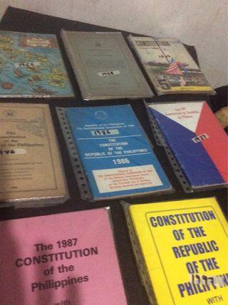 8 Philippine Contitution assorted articles 1960s to 1990s