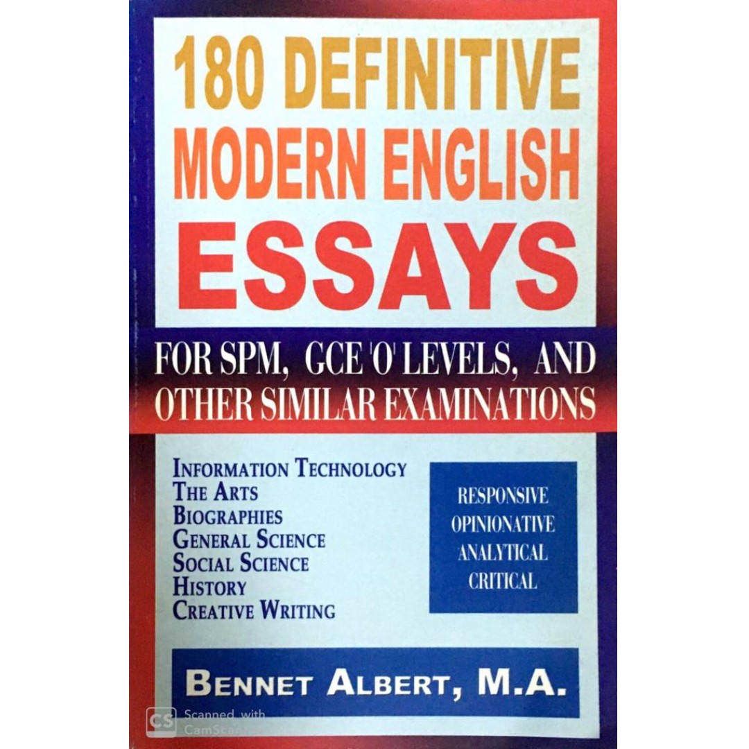 180 Definitive Modern English Essays For Spm Gce O Levels And Other Similar Examinations Books Stationery Textbooks Secondary On Carousell