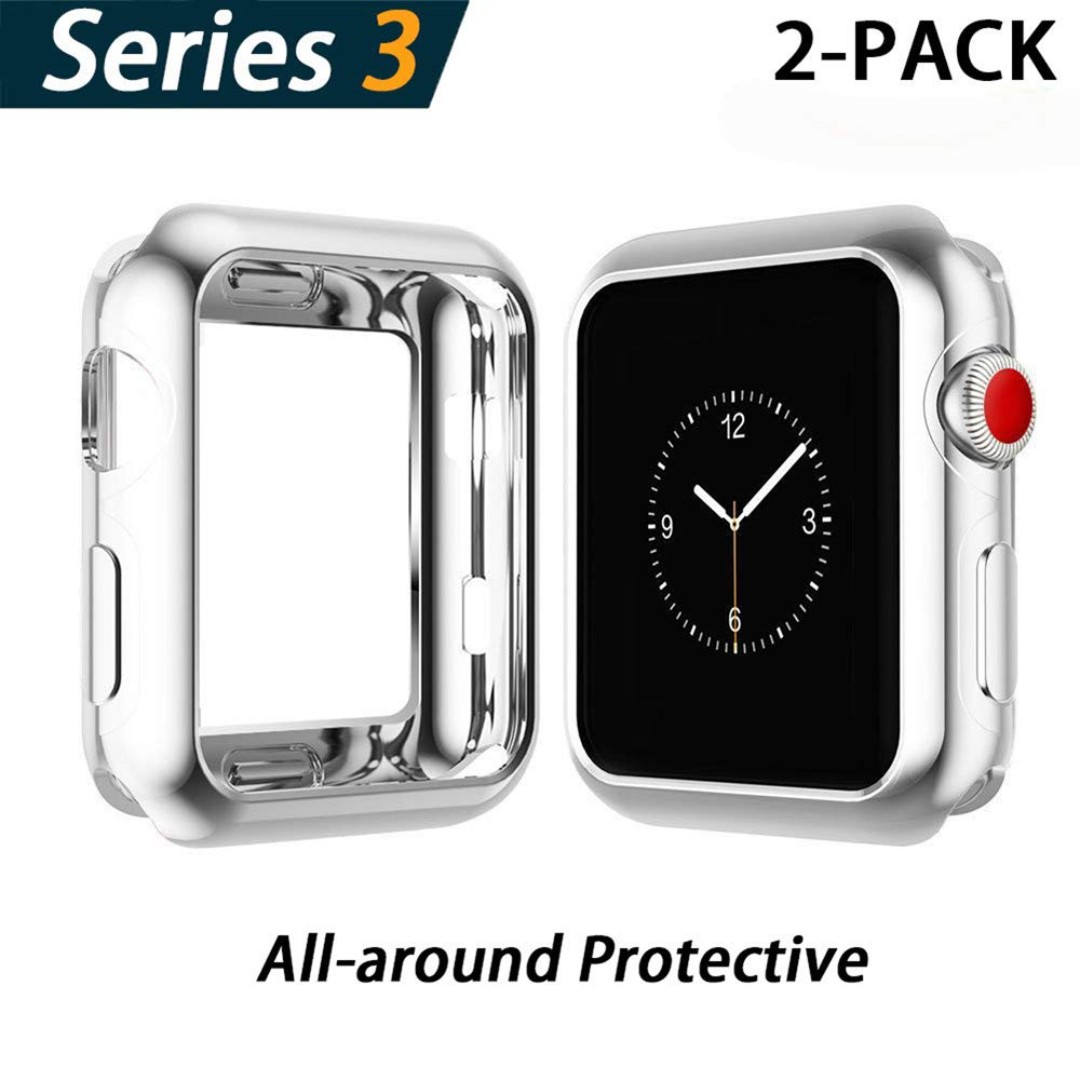 2889 Yolin Apple Watch Series 3 Screen Protector Iwatch Cover Soft Transparent Tpu All Around Protective Case For Apple Watch Series 3 42mm 1 Silver 1 Transparent Electronics Others On Carousell