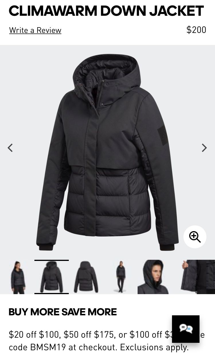 adidas climawarm down jacket
