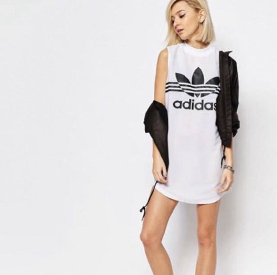 adidas originals mesh dress with trefoil logo