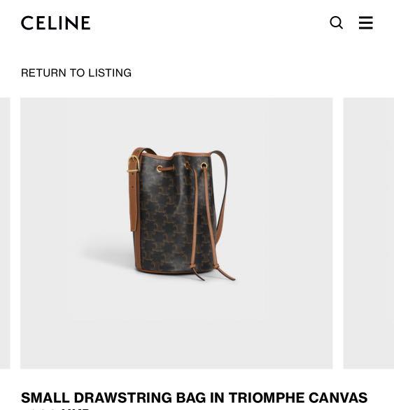 Celine drawstring small best sale triomphe canvas bag