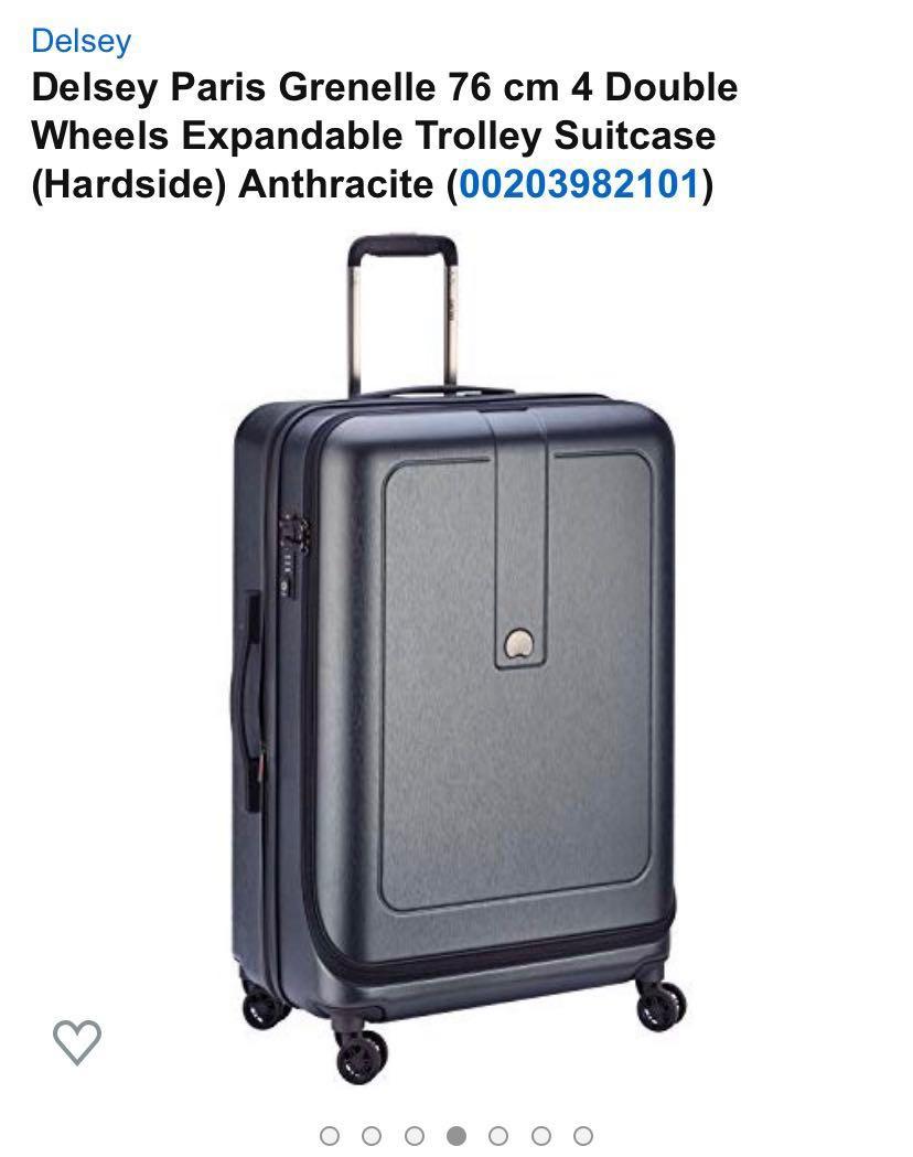 Delsey Grenelle Luggage (L) in Dark Gray, Hobbies & Toys, Travel