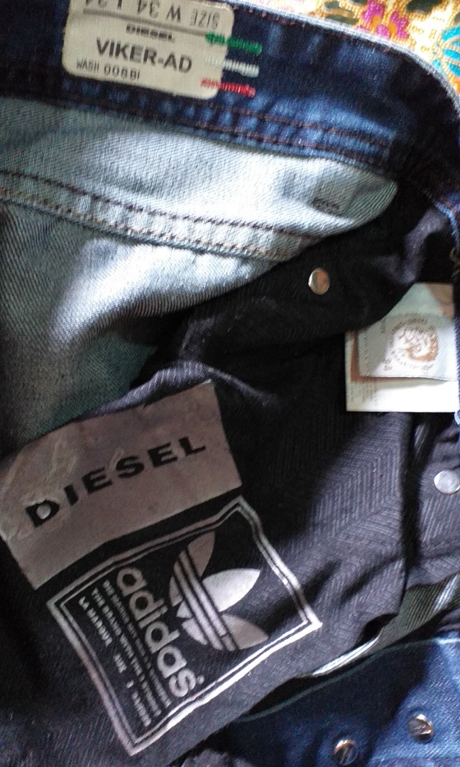 Generalmente hablando conveniencia Demonio Diesel x Adidas VIKER-AD Jeans, Men's Fashion, Bottoms, Jeans on Carousell
