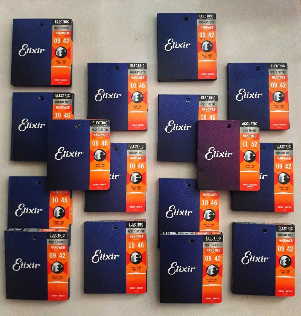 Elixir Nanoweb Electric Guitar Strings (Category: Musical Instruments) located in Manila. Submitted by Cent1902 (Listing ID 260812322, Image 1). Description: Elixir Nanoweb Electric guitar strings Available in gauges: 10.-46. 9.-42. 9.-46. I can do meetups on lrt 1 and 2 Shipping is also accepted! Godbless..
