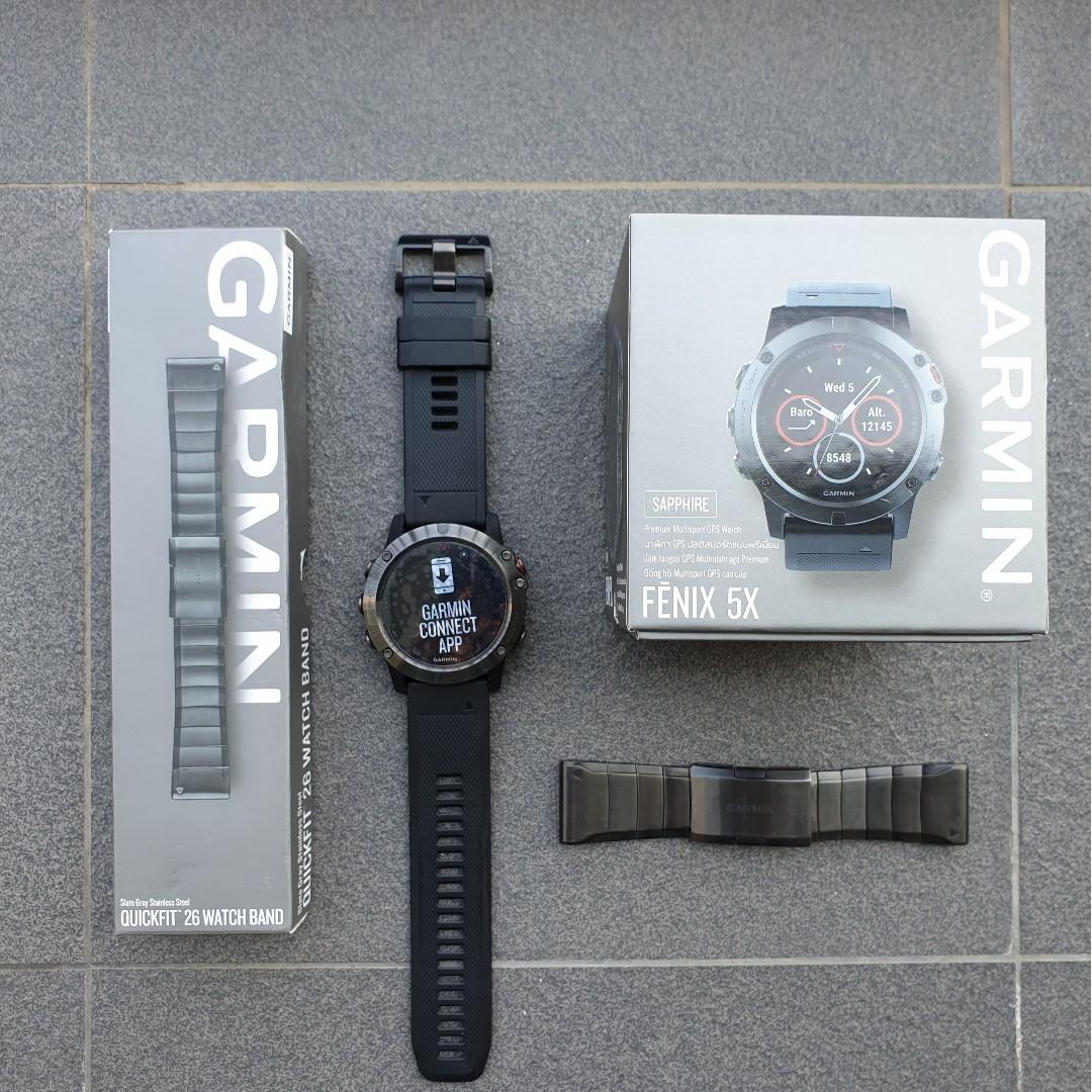 Garmin fenix 5 sapphire leather band hotsell