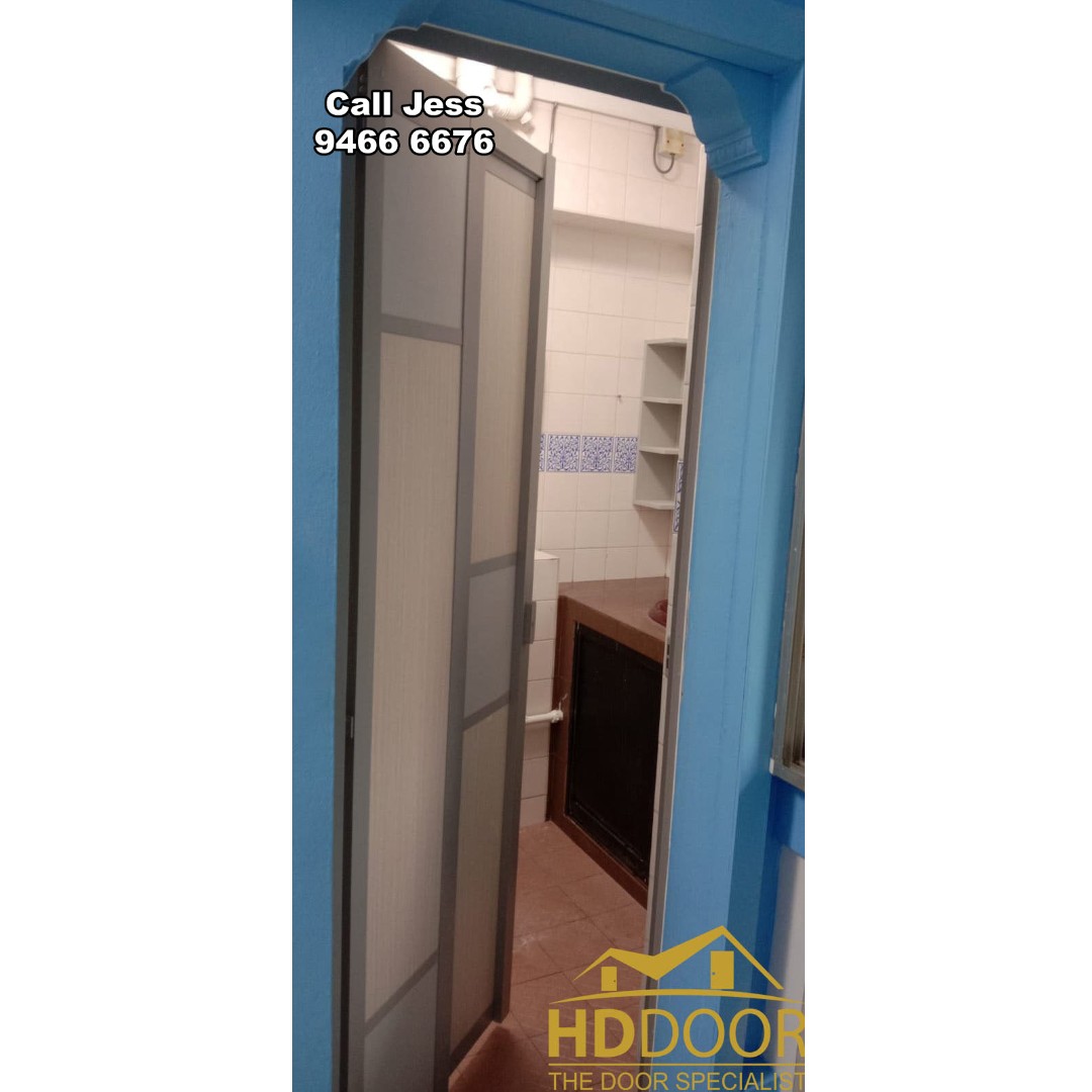 HDB Slide&Swing Design Toilet Door ans Kitchen door with install