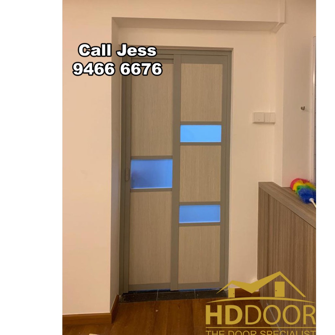 HDB Slide&Swing Design Toilet Door ans Kitchen door with install