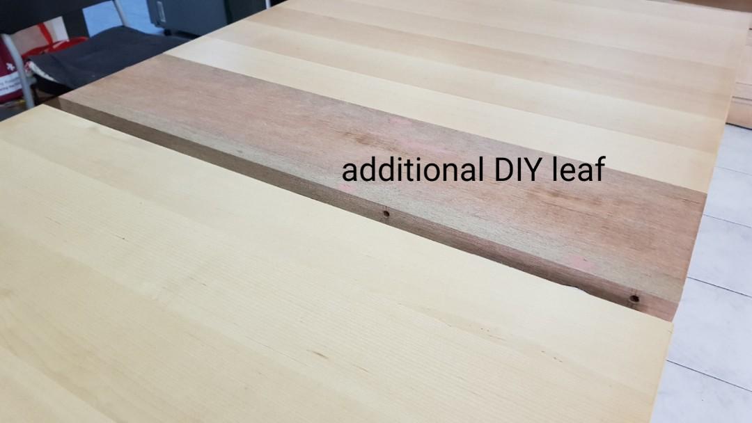 Ikea Bjursta dining table with stronger new legs, Furniture & Home