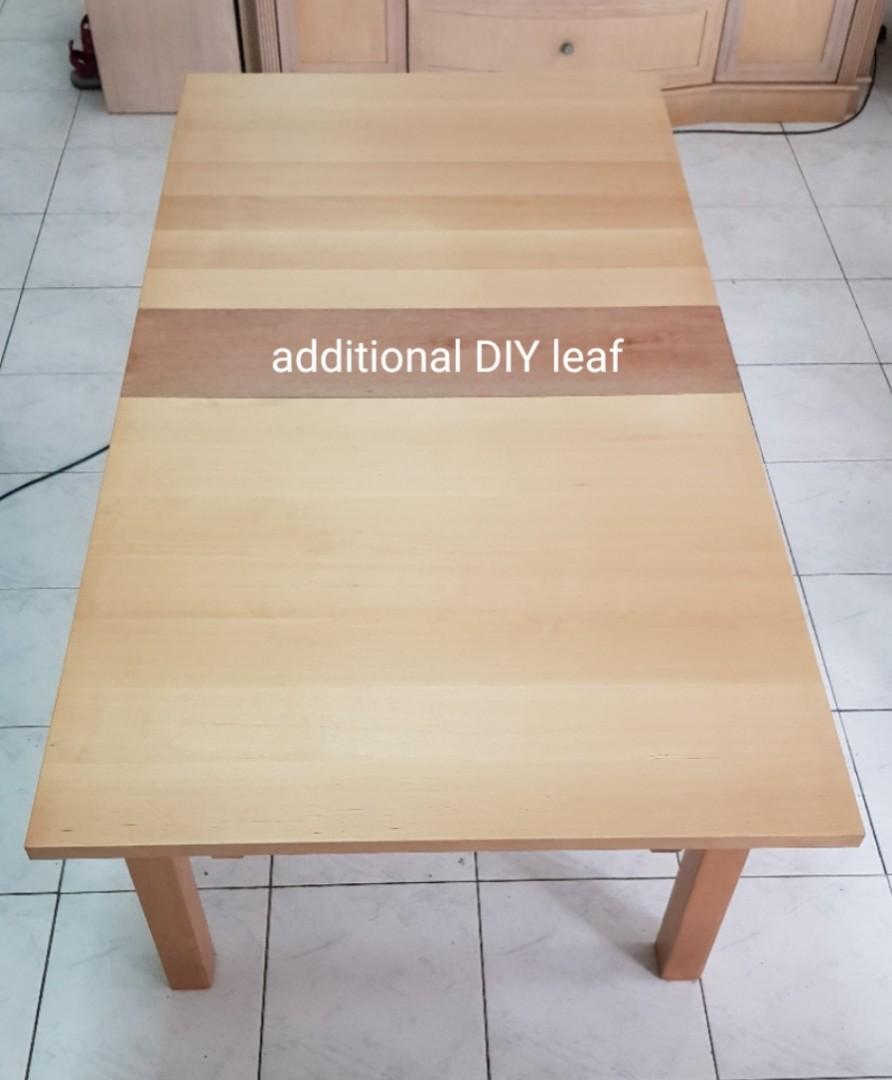 Ikea Bjursta dining table with stronger new legs, Furniture & Home