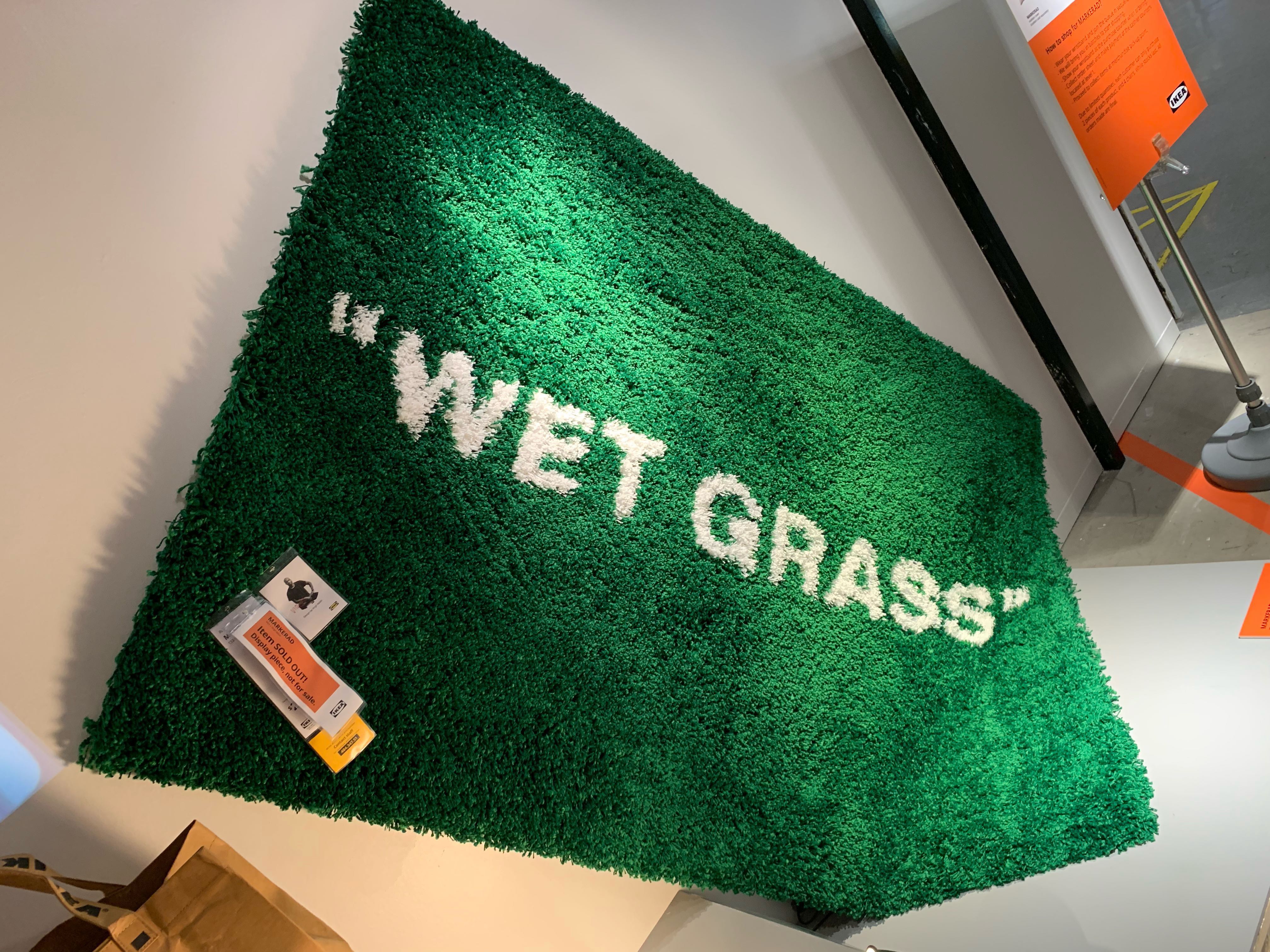 Virgil Abloh Ikea Markerad collabo Wet Grass Rug Green Limited Edition