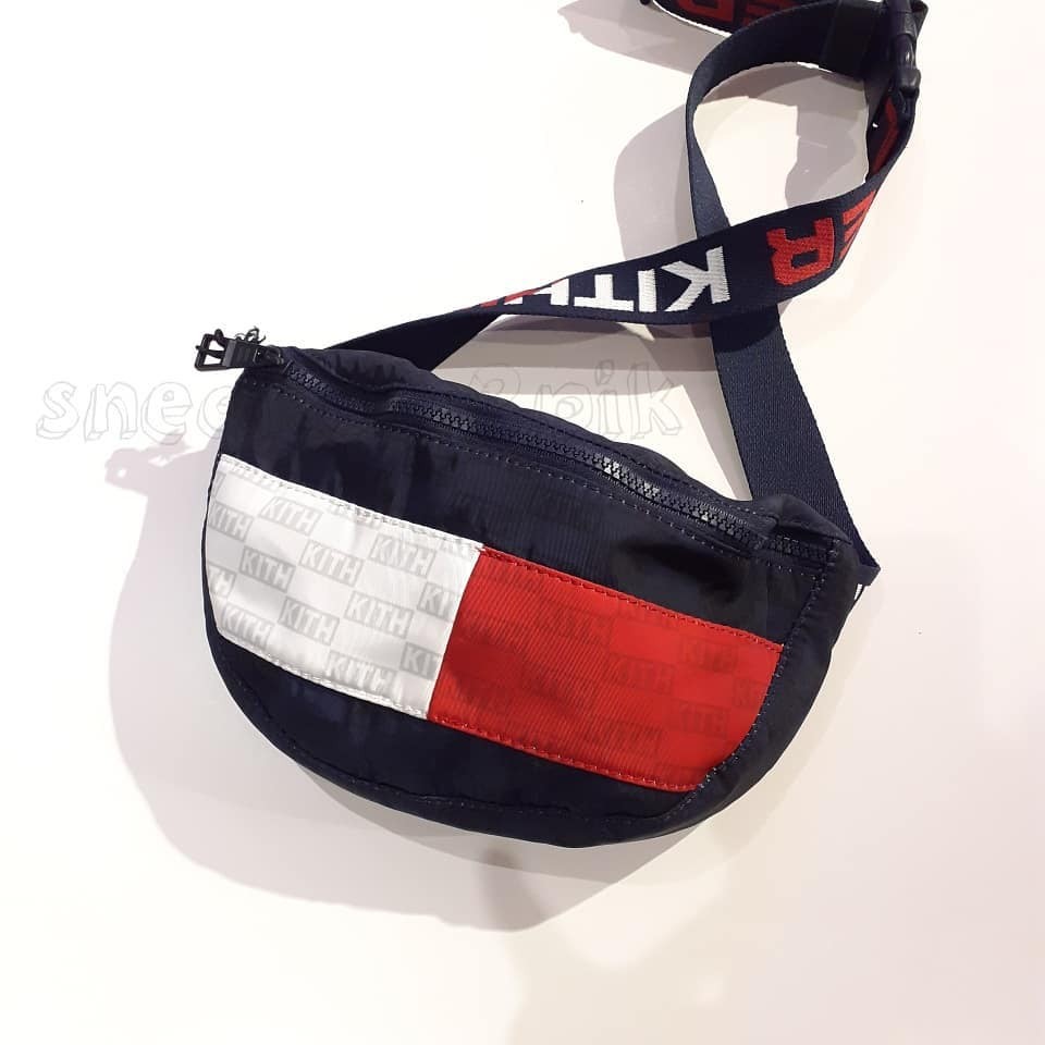 Kith X Tommy Hilfiger Badge Cross Body Bag Navy SS19 US 59 OFF