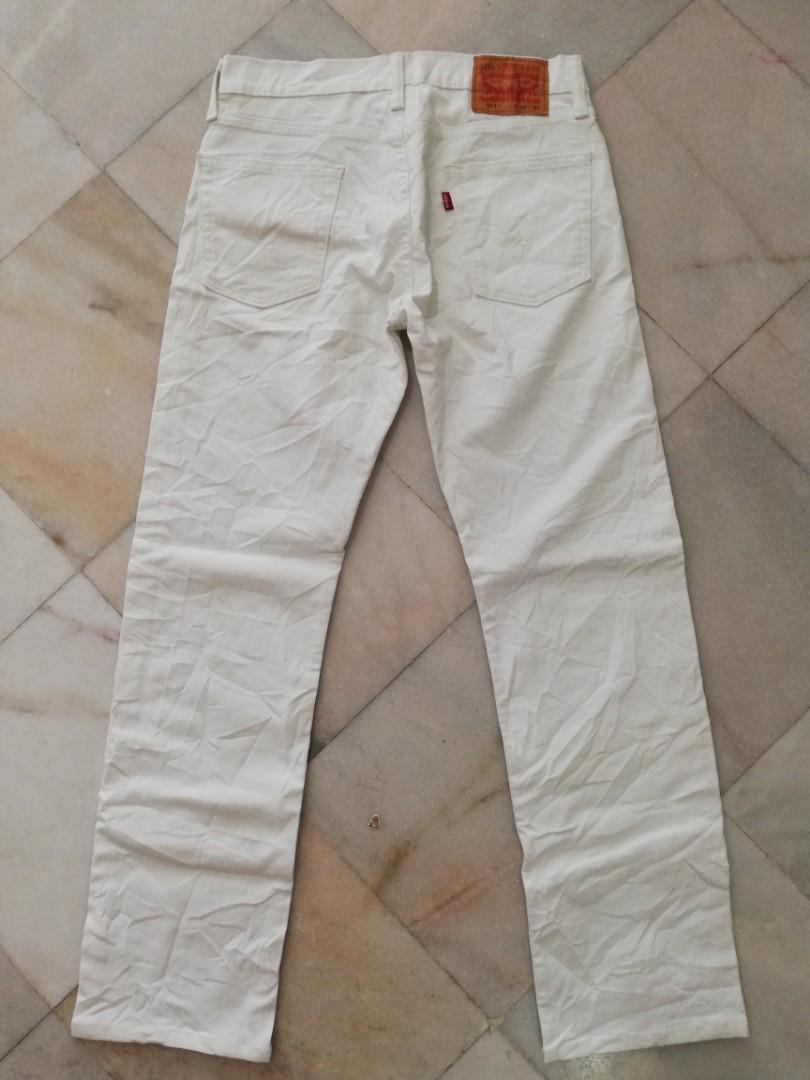 Levi's 513 white jeans cheap