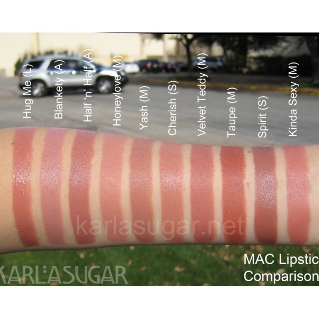 Mac Lipstick Sample Velvet Teddy Mocha Hug Me Health Beauty Makeup On Carousell