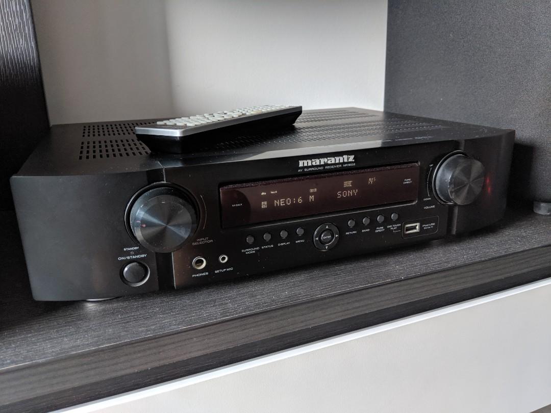 Marantz NR1602 AV receiver, Audio, Soundbars, Speakers 