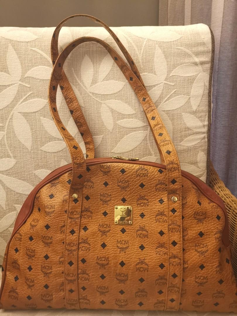 MCM Travel Bag (Category: Luxury Bags & Wallets) located in Makati City. Submitted by jnoble (Listing ID 260950329, Image 1). Description: Authentic MCM Travel Bag Cognac, made in germany.