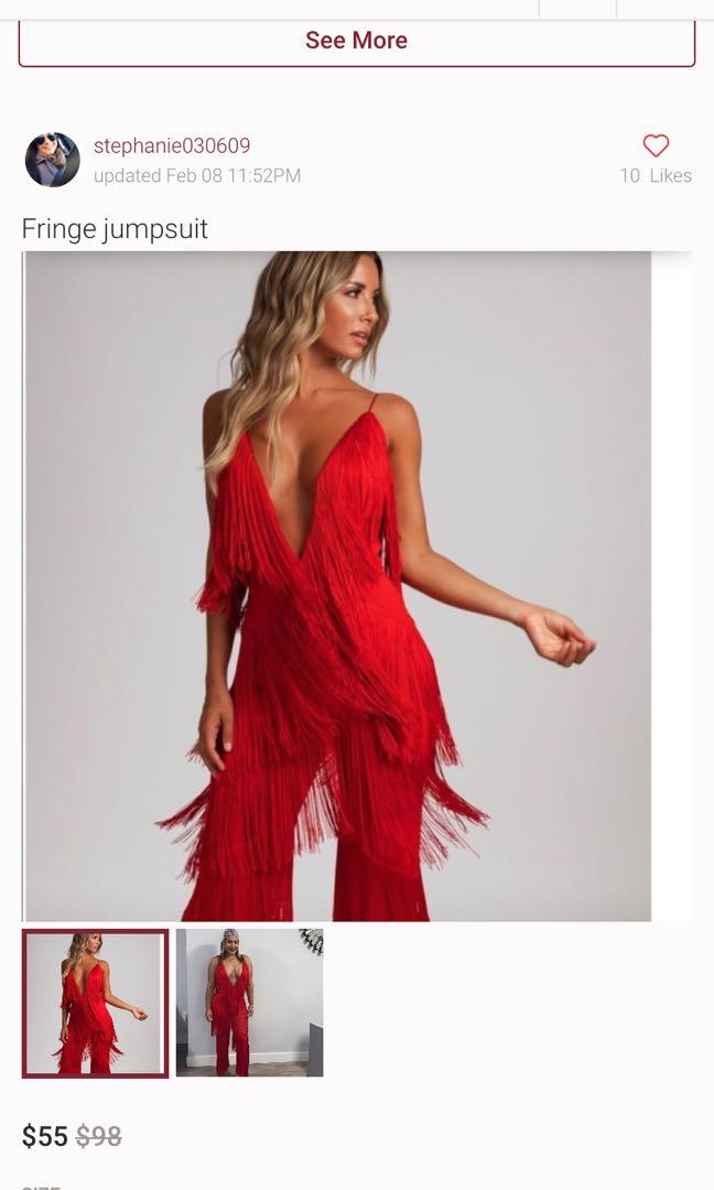 meshki red jumpsuit