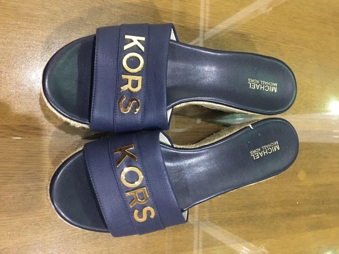 michael kors slippers womens blue