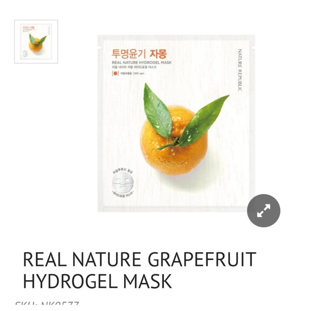Nature Republic Real Nature Hydrogel Mask 10pcs Health Beauty Face Skin Care On Carousell