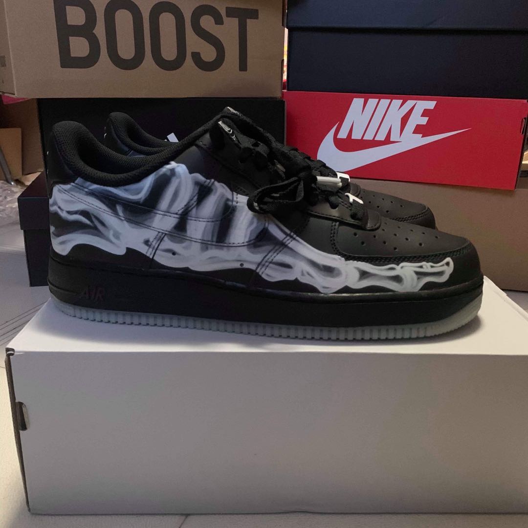 skeleton black air force 1