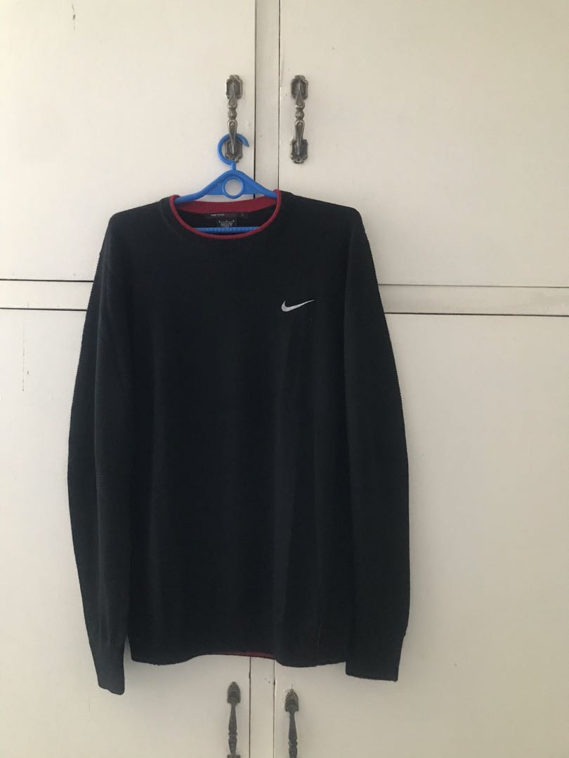 Nike Tiger Woods Collection Golf Sweater (Black/Red), Men's Fashion ...