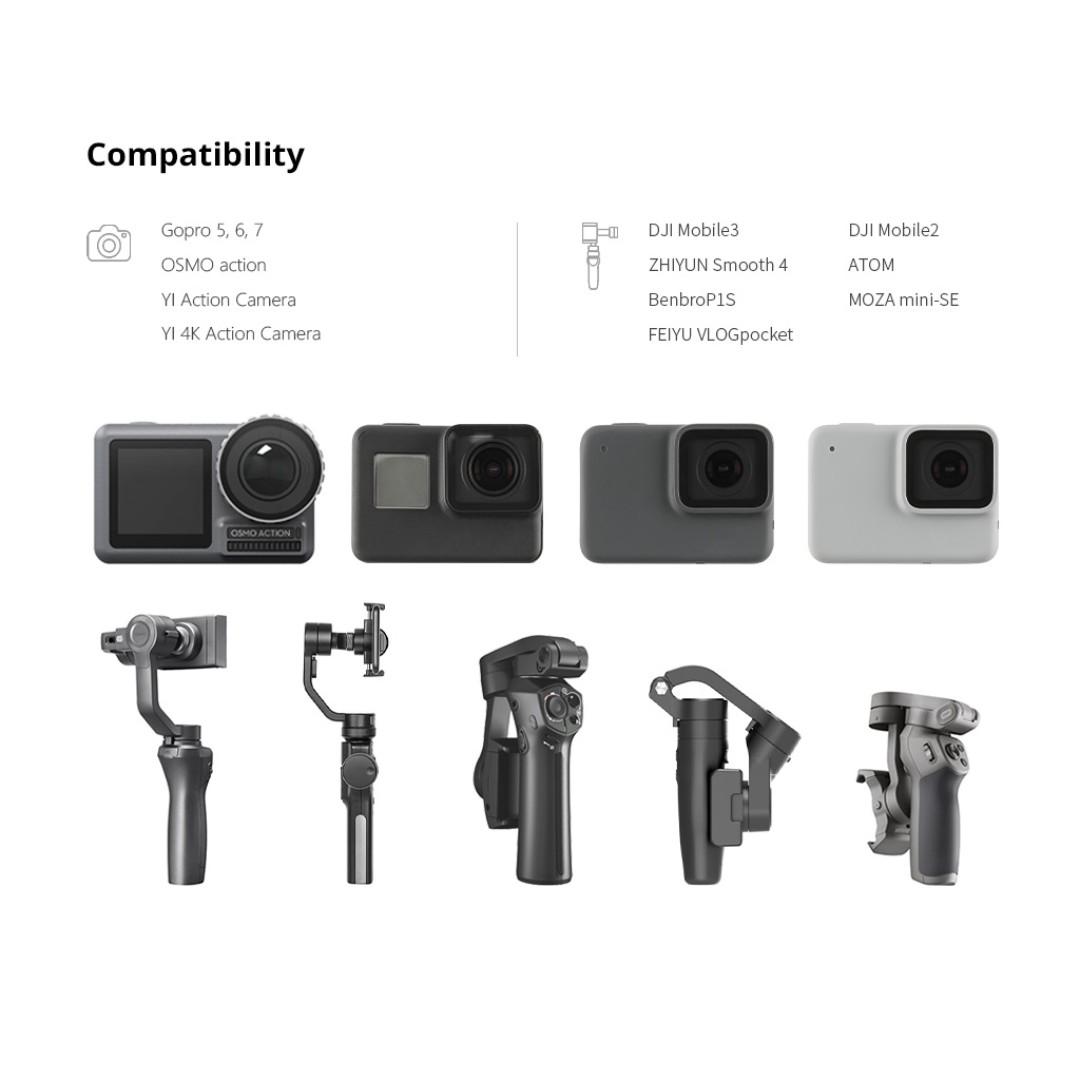 PGYTECH Mobile Gimbal Adapter Plus Mount Plate Holder for GoPro