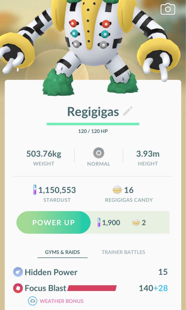 Shiny regigigas, Video Gaming, Gaming Accessories, In-Game Products on  Carousell