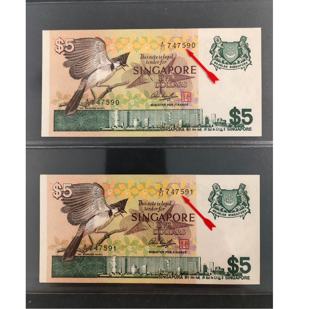 SG Bird Series $5 Bank Note, Hobbies & Toys, Memorabilia & Collectibles ...