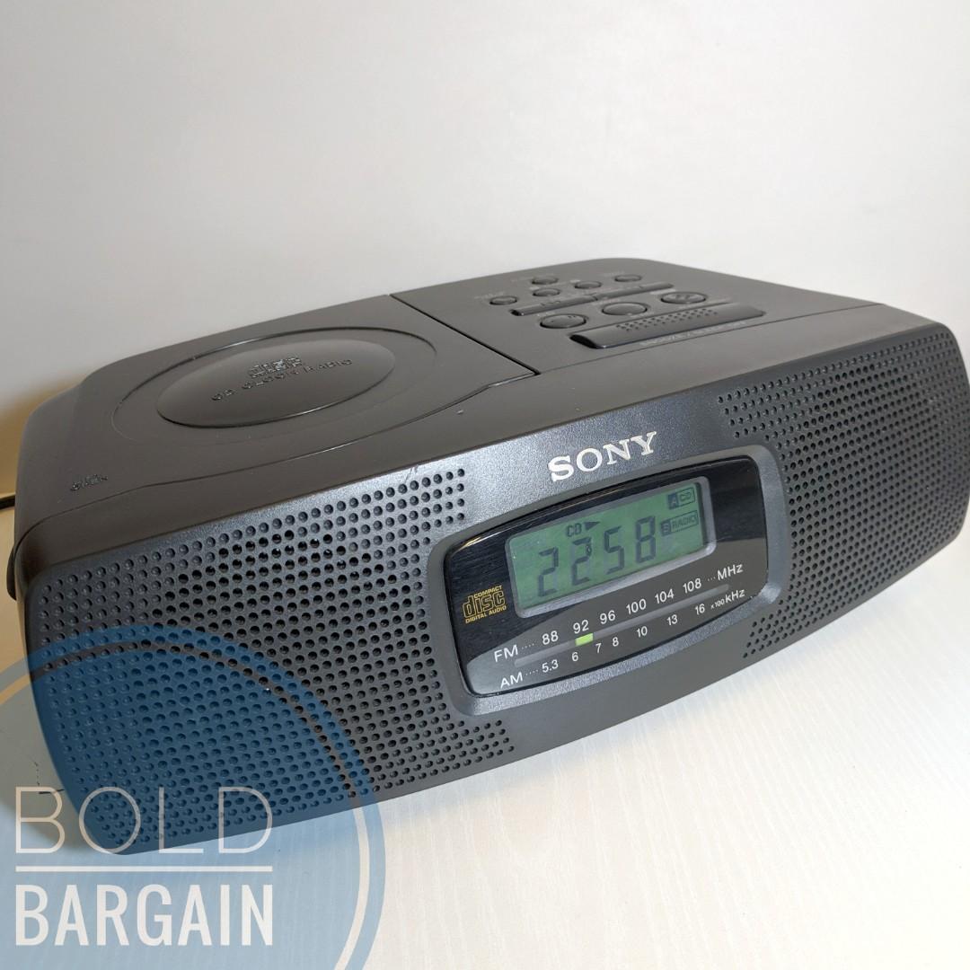 SONY ICF-CD820 Stereo CD Player AM FM Radio Alarm Clock, Audio ...