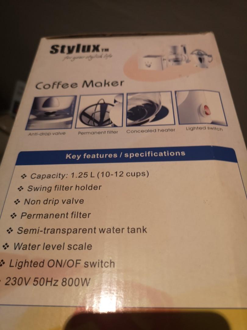Stylux coffee maker (Category: Coffee Machines & Makers) located in Singapore. Submitted by iczs1990 (Listing ID 260928021, Image 3). Description: Stylux coffee maker Bought a couple yrs ago but unused. meet up at upper thomson.