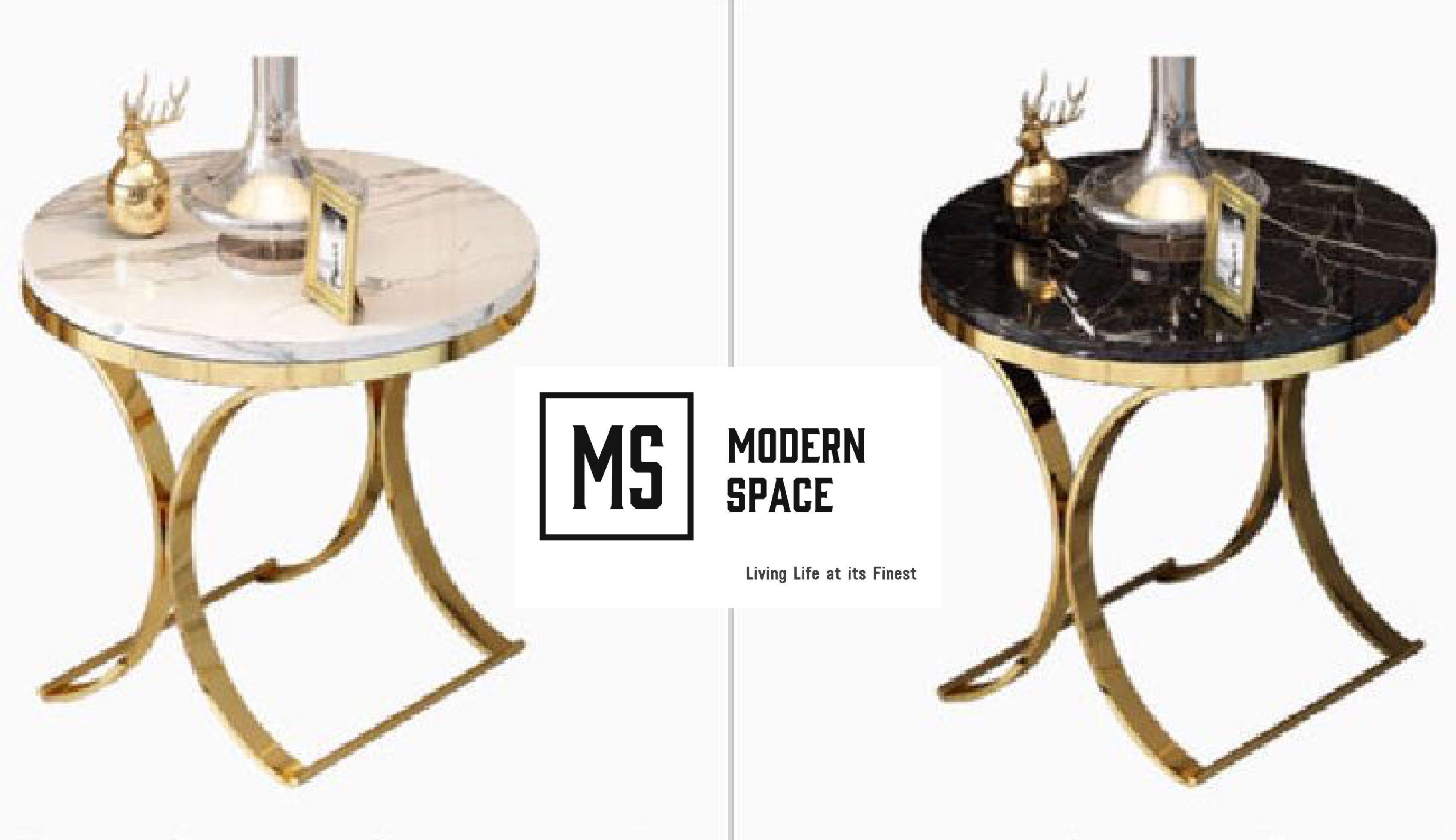 VALENTIN Luxury Marble Gold Side Table / CST07, Furniture & Home Living