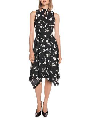 Cue Tonal Floral Asymmetric Dress - Size 10 RRP $325