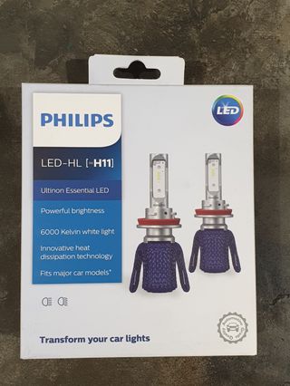 PHILIPS LED Headlight Bulb H11 6000K 1350lm 12V 22W X-treme Ultinon  11362XUX2