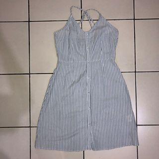 Summer Dress Blue Stripe