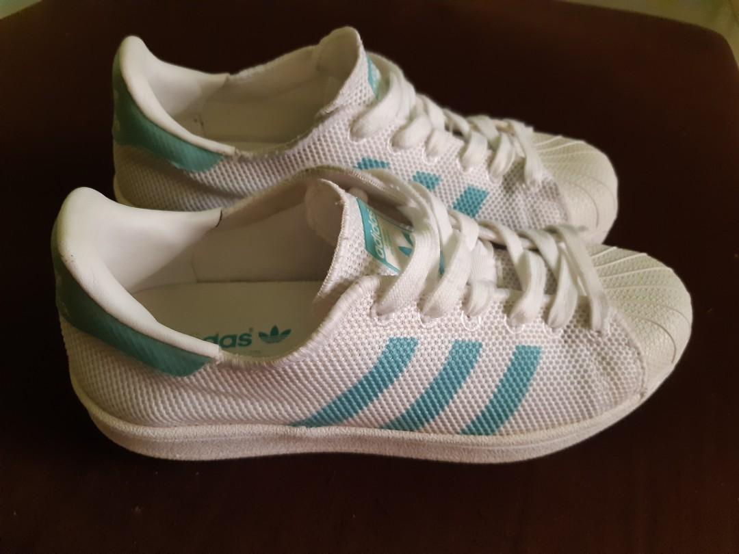 superstar primeknit womens Blue
