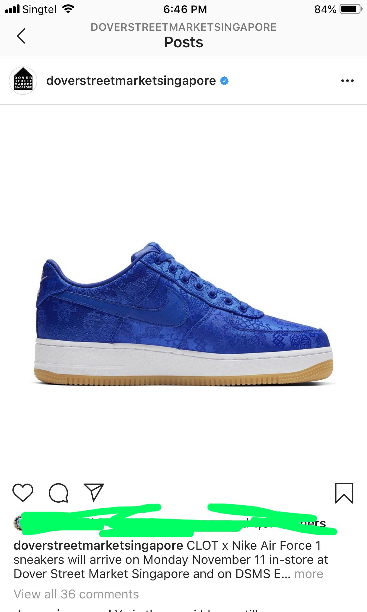 Air Force 1 clot going to queue at Dover street market high chance