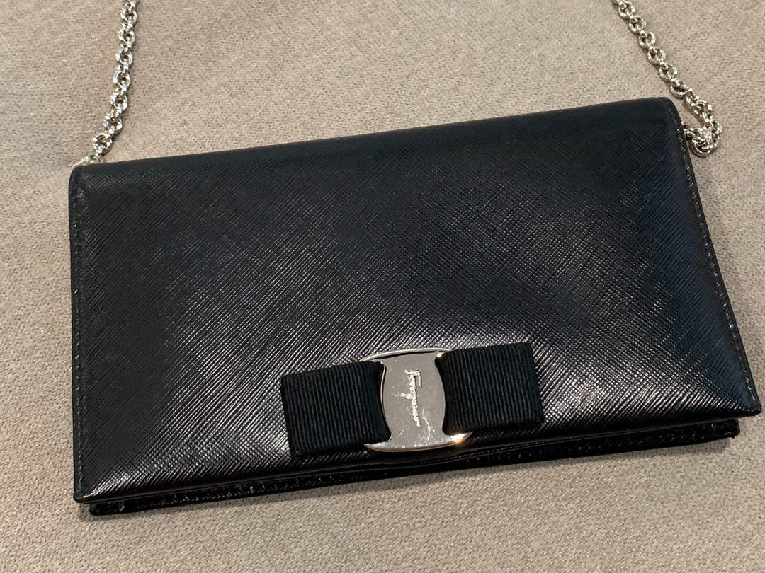 Authentic Preloved Salvatore Ferragamo Miss Vara Bow Wallet on Chain Luxury Bags Wallets on Carousell