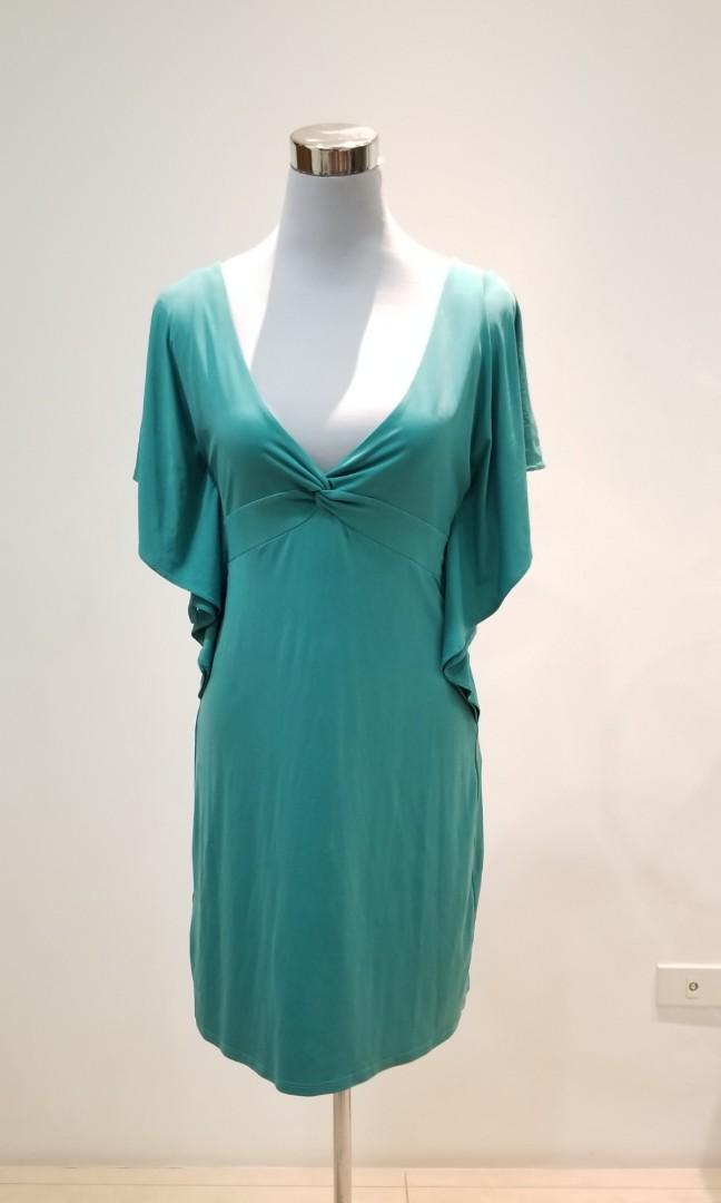 bcbg plunging teal dress (Category: Dresses) located in Quezon City. Submitted by krista_closet (Listing ID 261029411, Image 1). Description: worn once.