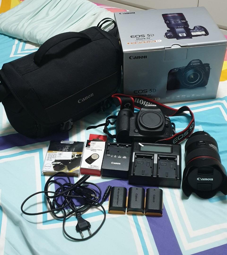 Quote Your Price Canon 5d Mark Iv 24 105 Full Set With Accessories 3 Years Warranty Nego Photography Cameras Dslr On Carousell