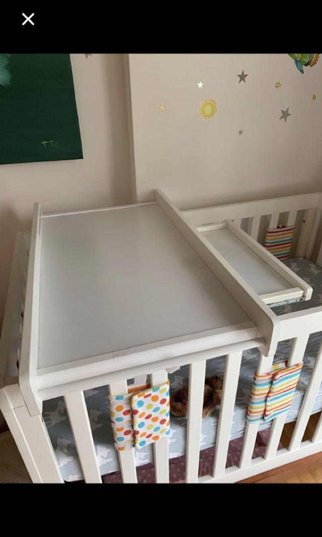 cot top changing table