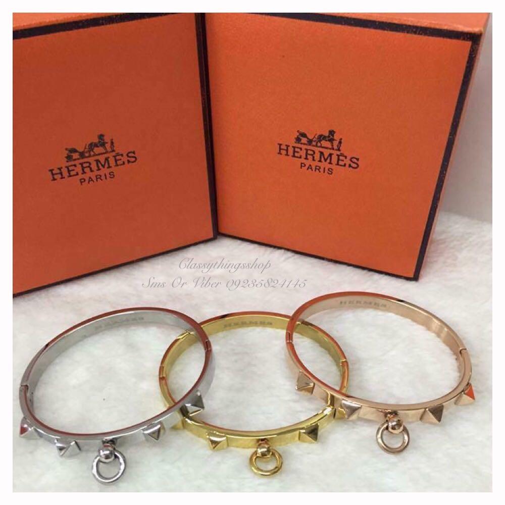 Hermes Bracelet (Category: Luxury Accessories) located in Quezon City. Submitted by classythingsshop (Listing ID 261001991, Image 1). Description: ITEM INFORMATION: Actual Photo Of Items HighQuality and Nontarnish . Stainless steel is strong enough for daily use as household objects & industrial parts. This same strength makes it an excellent choice of materials for jewelry. All items are Hypoallergenic. FOR FASTER TRANSACTION & DISCOUNTS FEEL FR