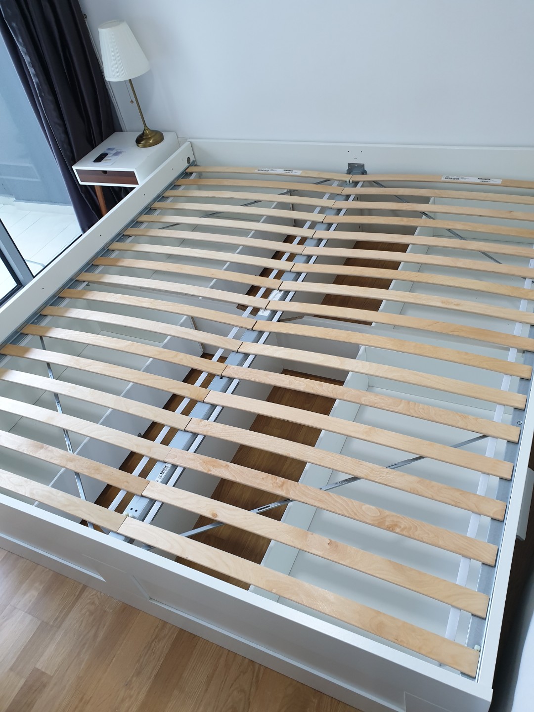 Bed Frame Brimnes With Slatted Base, Ikea King Size Platform Bed Frame