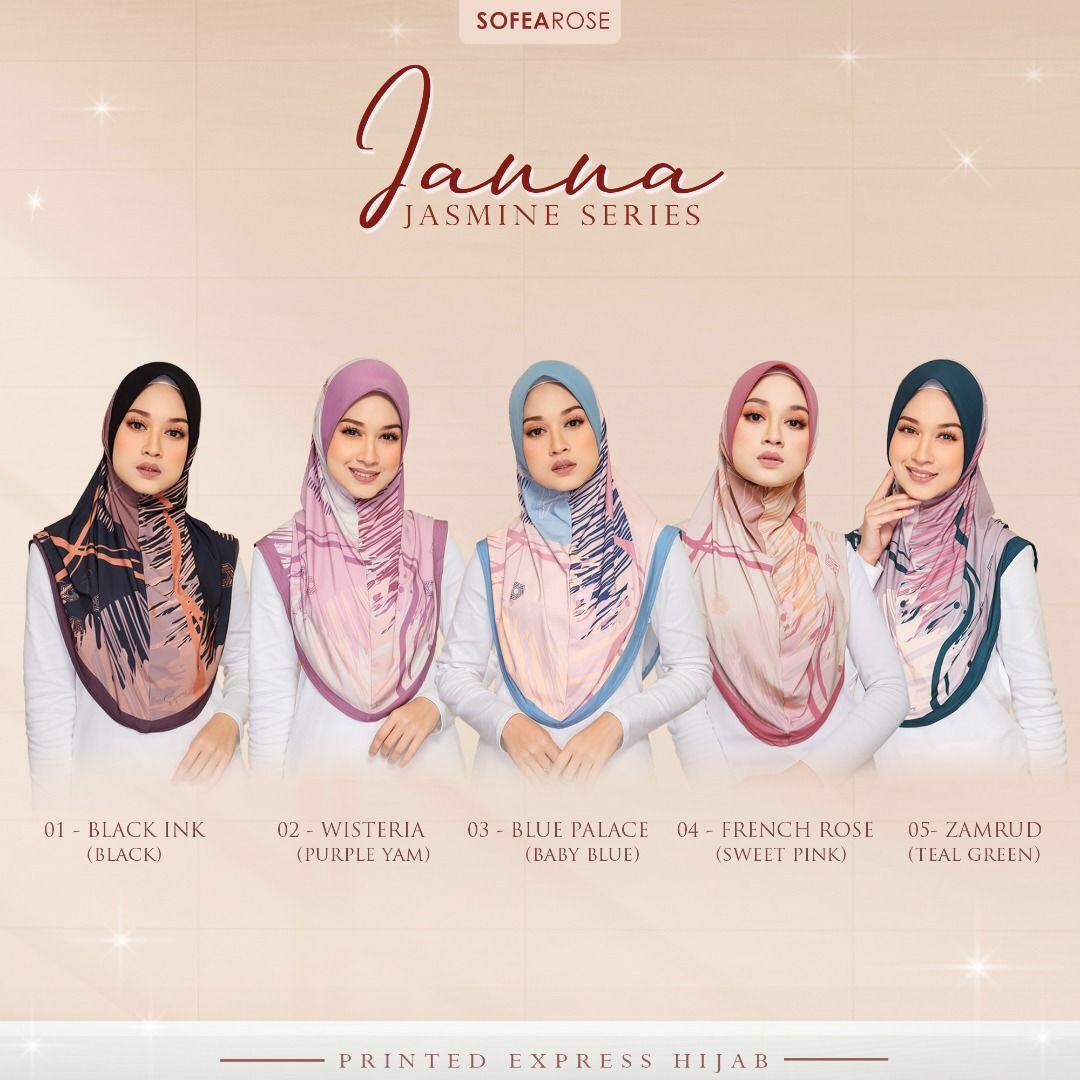 Janna Jasmine Express Hijab Women S Fashion Accessories Scarves Shawls On Carousell