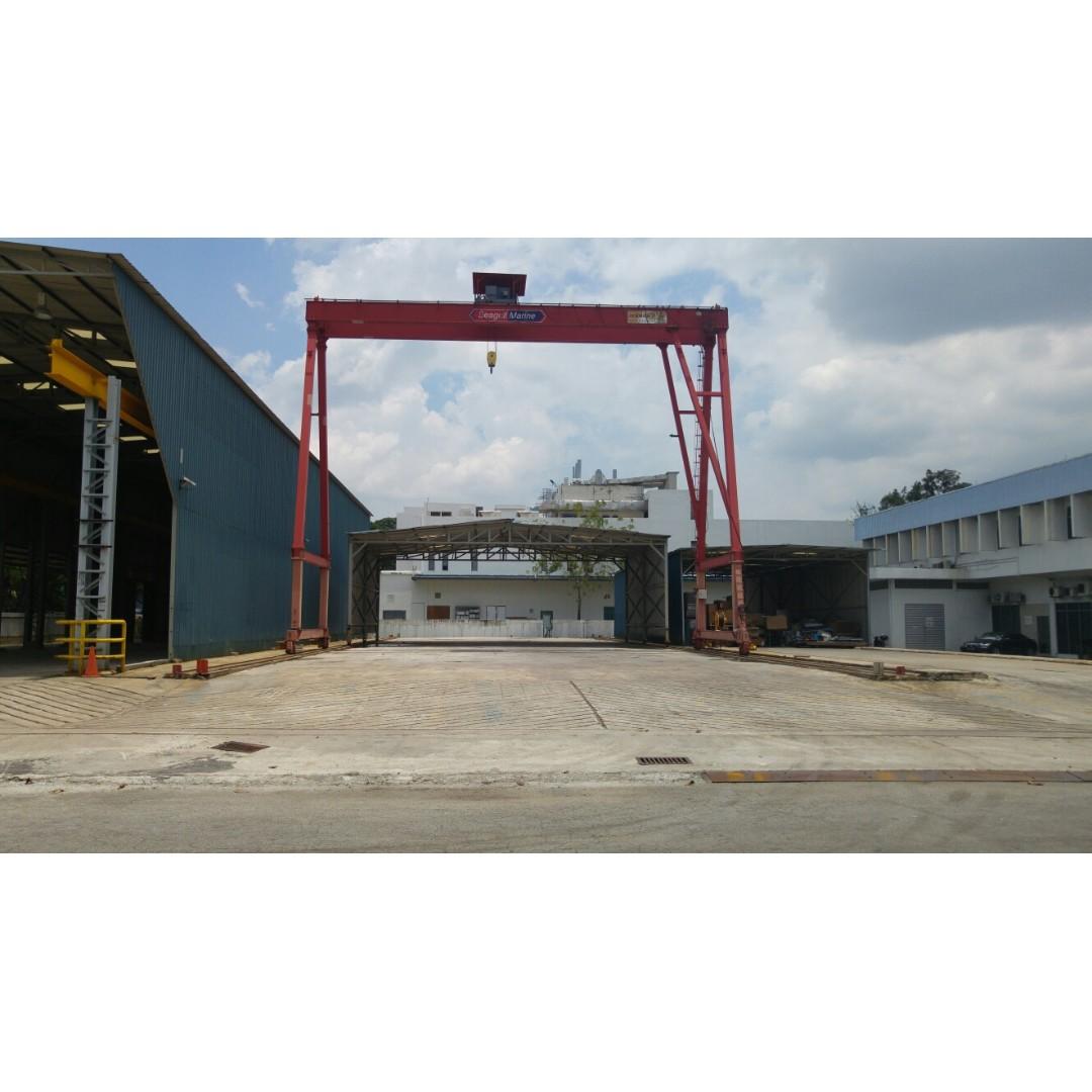 Jurong Concrete Open Yard Spaces With Shed Cranes Power Water Property Rentals Commercial On Carousell