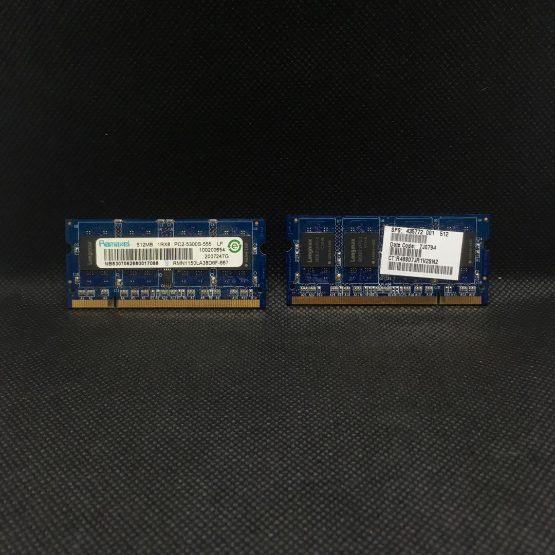 Laptop RAM 512MB DDR2 PC2-5300s 667MHz (Category: Laptops & Notebooks) located in Quezon City. Submitted by auctionier (Listing ID 261031345, Image 3). Description: 2 pcs Ramaxel 512MB DDR2 RAM PC2-5300s 667MHz for laptops. 1GB Total. Strictly sold as a set. RFS: upgrade Buyer shoulders the shipping fee.
