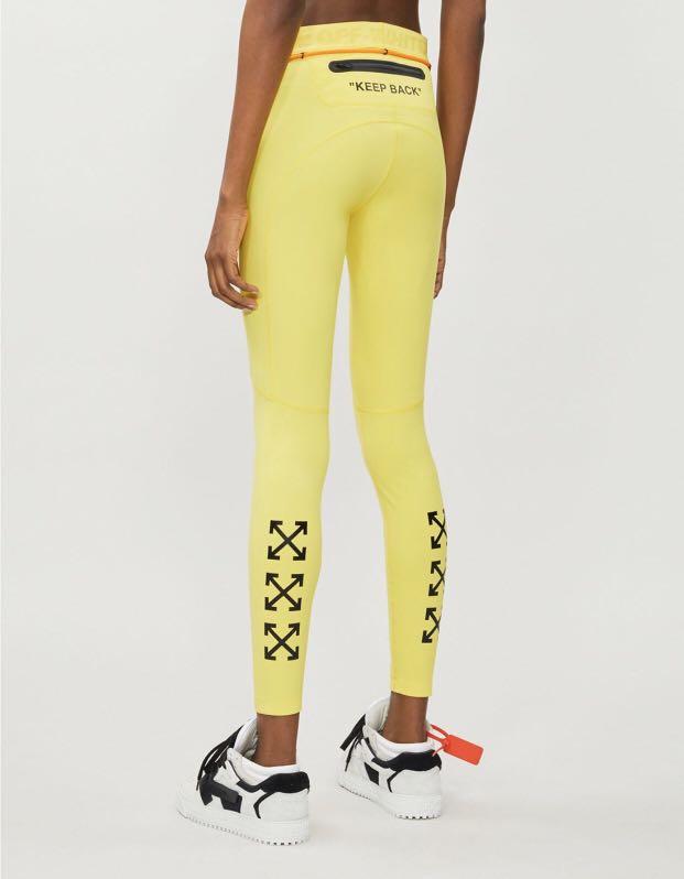 off white keep back leggings